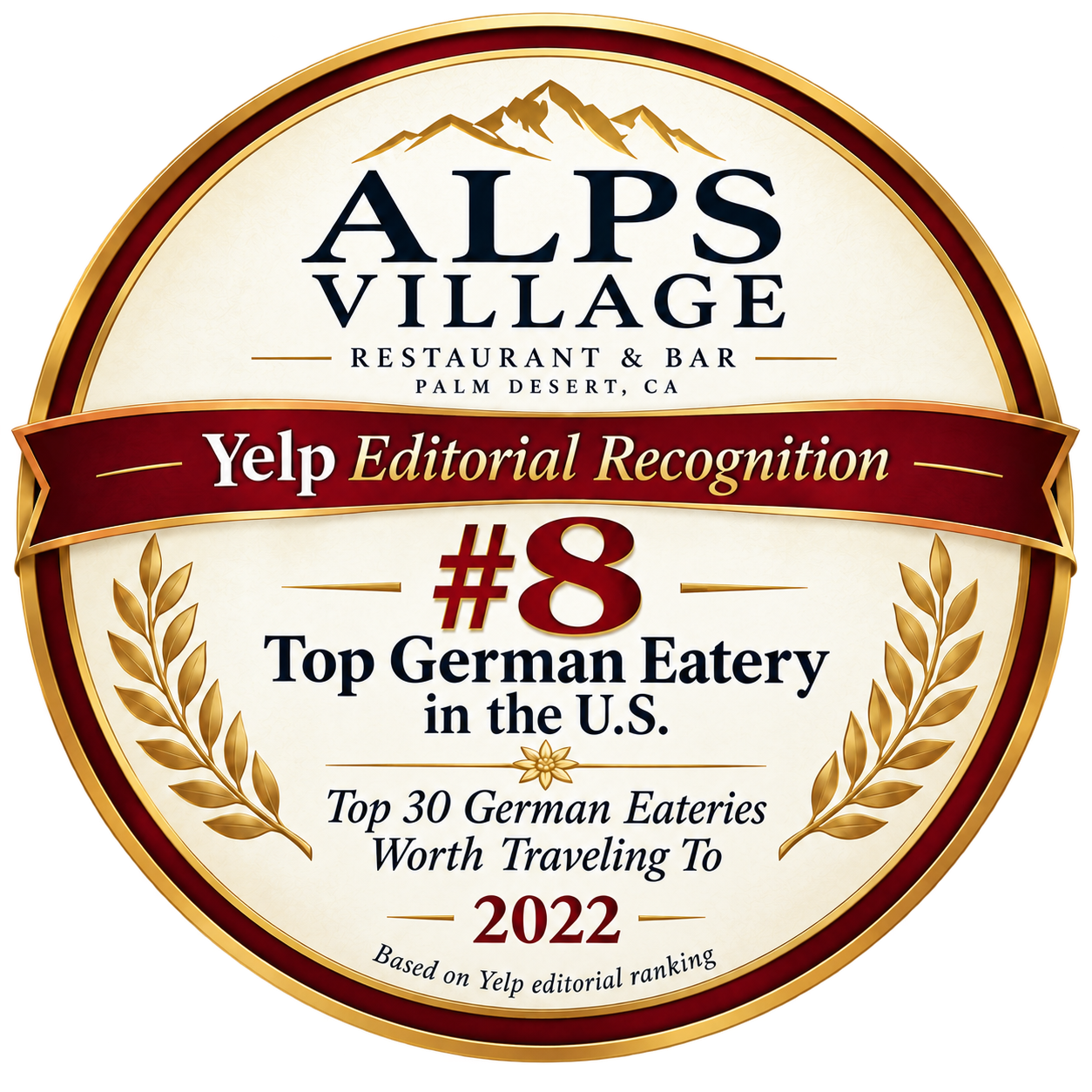 Yelp 2022: number 8 German eatery in the U.S.